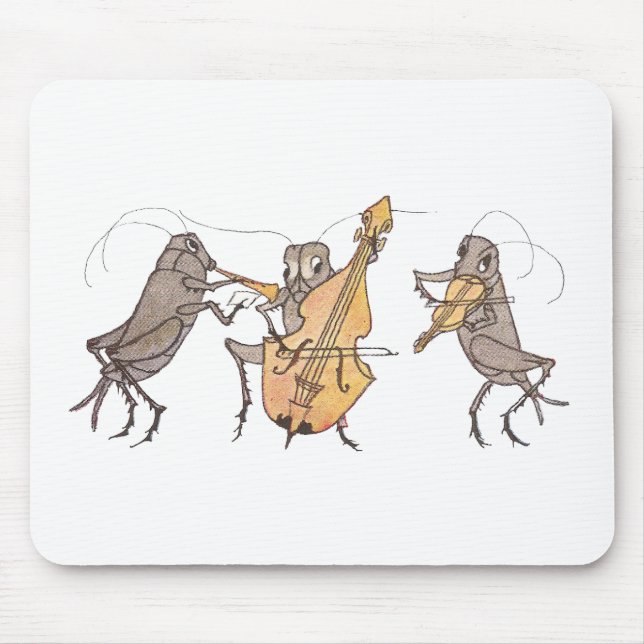 Tapis De Souris Bande de cricket avec le klaxon, le violoncelle et (Devant)