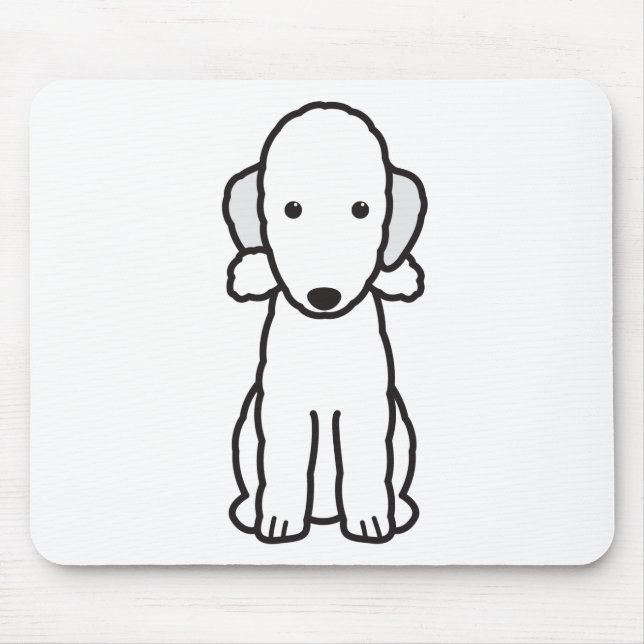 Tapis De Souris Bande dessinée de chien de Bedlington Terrier (Devant)