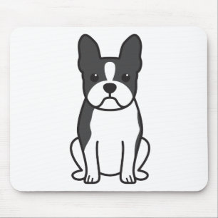 Tapis De Souris Bande dessinée de chien de Boston Terrier