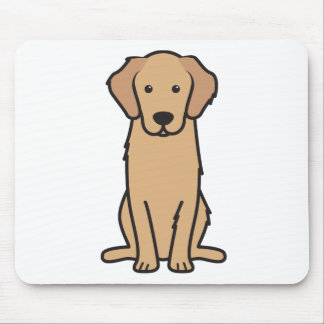Tapis De Souris Bande dessinée de chien de golden retriever