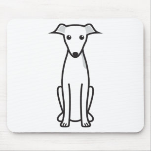 Tapis De Souris Bande dessinée de chien de lévrier italien