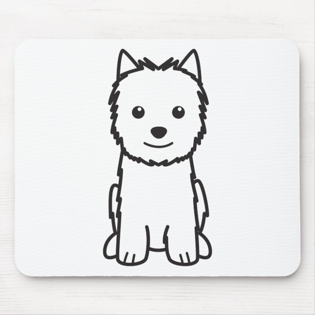 Tapis De Souris Bande dessinée de chien de Norwich Terrier (Devant)