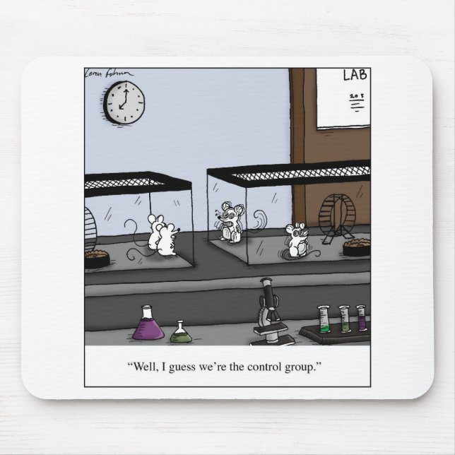 Tapis De Souris Bande dessinée de souris de laboratoire de groupe (Devant)