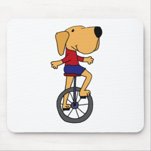 Tapis De Souris Bande dessinée mignonne de monocycle d'équitatio