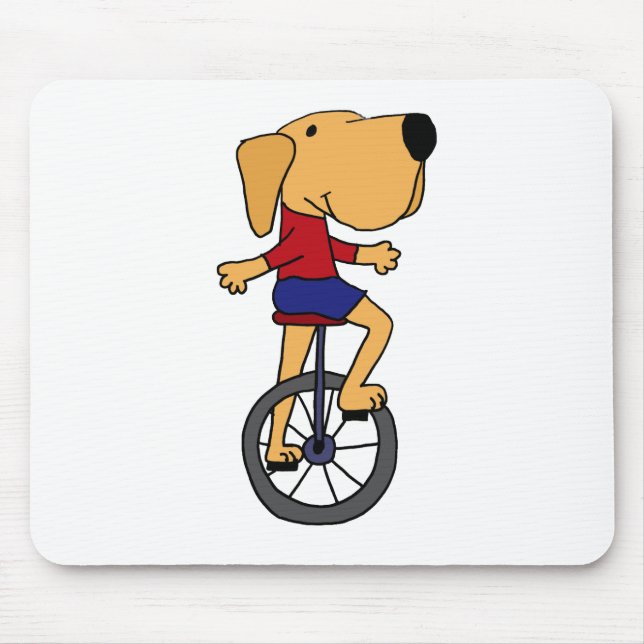 Tapis De Souris Bande dessinée mignonne de monocycle d'équitation (Devant)