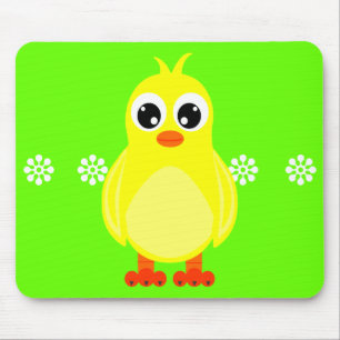 Tapis De Souris Bande dessinée mignonne de poussin de bébé