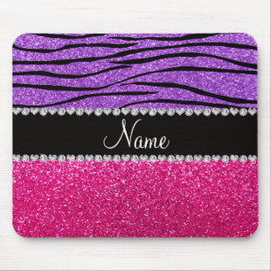 Tapis De Souris Bande pourpre en pastel de zèbre de parties