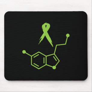 Tapis De Souris Bande sérotonique verte Santé mentale Plage Sensib