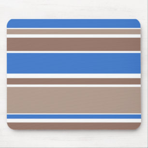 Tapis De Souris Bandes Brown et bleues