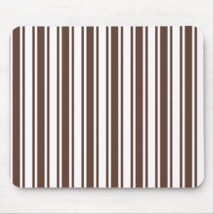 Tapis De Souris Bandes de bonbons brun et blanc chocolat