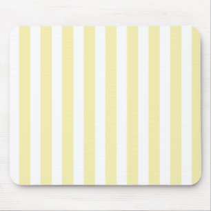 Tapis De Souris Bandes de bonbons jaunes et blancs