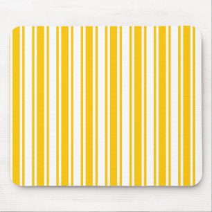 Tapis De Souris Bandes de bonbons jaunes et blancs