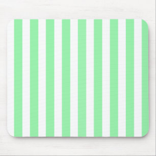 Tapis De Souris Bandes de bonbons vertes et blanches