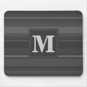 Tapis De Souris Bandes de charbon de monogramme