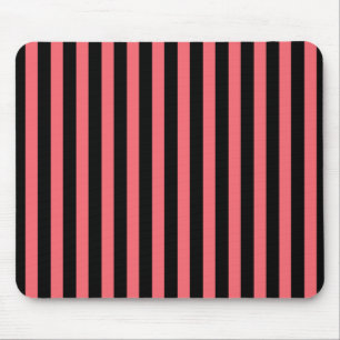 Tapis De Souris Bandes de corail et de bonbons noirs