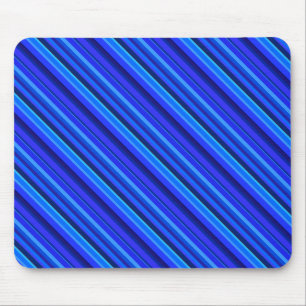 Tapis De Souris Bandes diagonales bleues