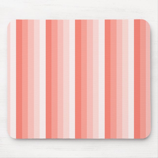 Tapis De Souris Bandes d'ombre de pêche corail (Devant)