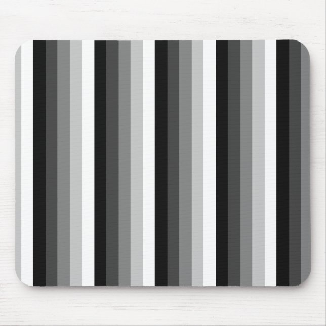 Tapis De Souris Bandes d'ombre noir et blanc (Devant)