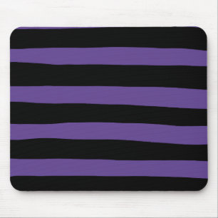 Tapis De Souris Bandes inégales en violet et en noir
