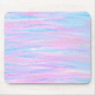 Tapis De Souris Bandes Peintes Turquoise Rose violet