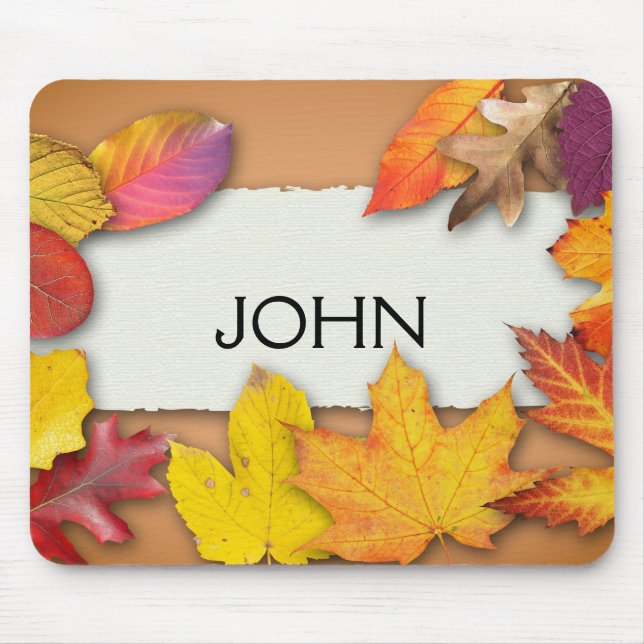 Tapis De Souris Bannière d'automne personnalisée (Devant)