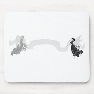 Tapis De Souris Bannière en niveaux de gris