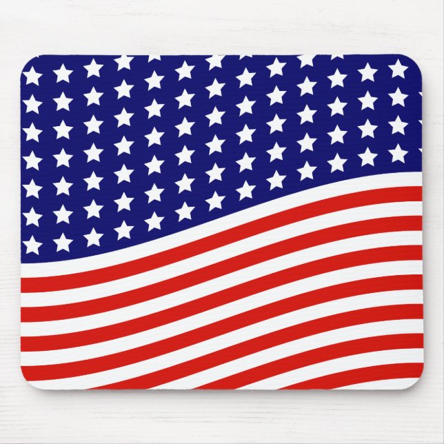 Tapis De Souris Bannière étoilée drapeau américain 4 juillet (Devant)