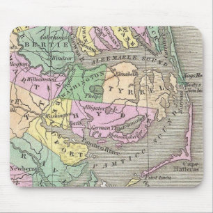 Tapis De Souris Banques externes et carte orientale de la Caroline