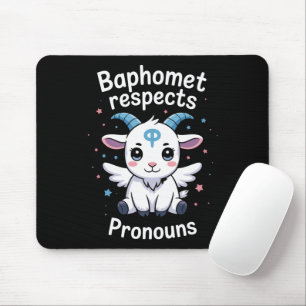 Tapis De Souris Baphomet transgenre Respecte Pronouns Trans Pride