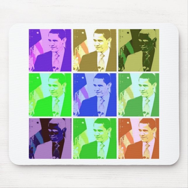 Tapis De Souris Barack Obama Pop Art (Devant)