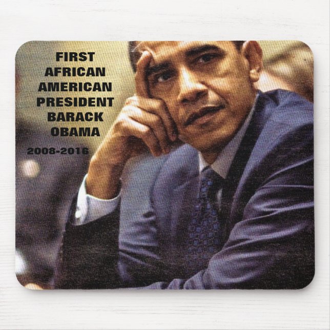 TAPIS DE SOURIS BARACK OBAMA PREMIER PRÉSIDENT NÉGRO-AMÉRICAIN (Devant)