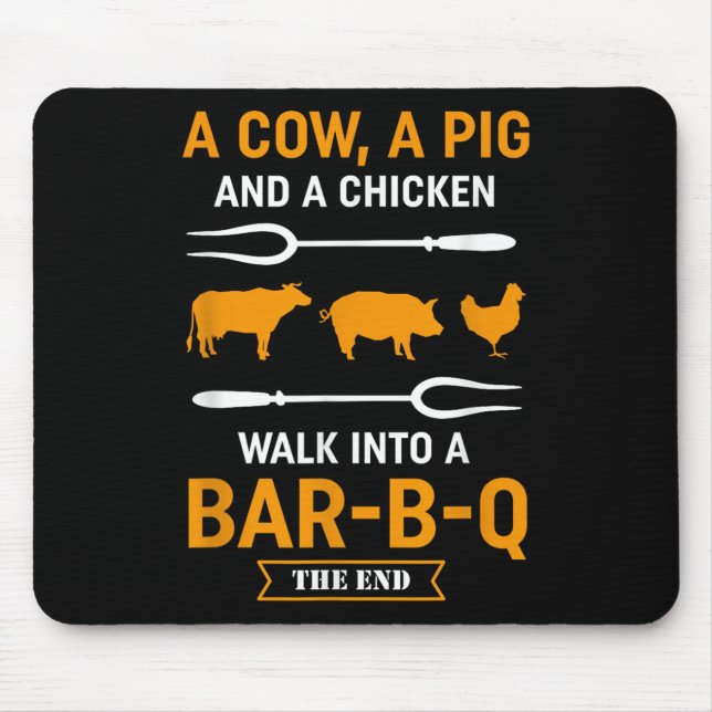 Tapis De Souris Barbecue Barbecue Bbq Lover Joke Chemise - Funny G (Devant)