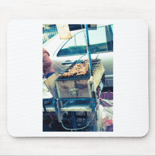 Tapis De Souris Barbecue de rue de Bangkok avec brochettes