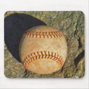 Tapis De Souris Baseball Blanc Vintage couture rouge