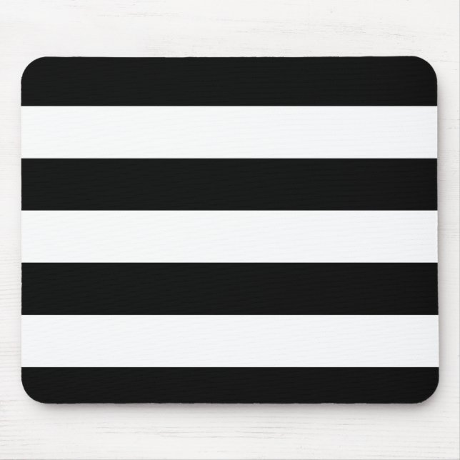 Tapis De Souris Basiques en noir et blanc (Devant)
