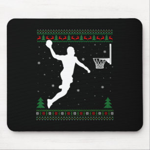 Tapis De Souris Basket-ball Dunking Xmas Ugly Basketball Joueur Ch