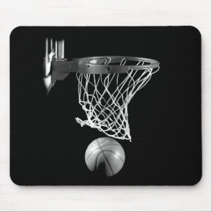 Tapis De Souris Basket-ball noir et blanc
