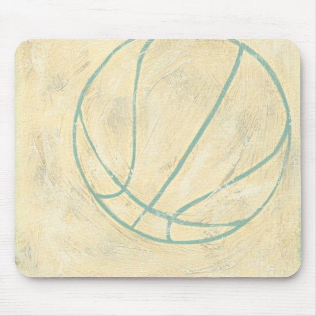 Tapis De Souris Basket bleu par Chariklia Zarris (Devant)