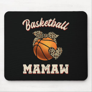 Tapis De Souris Basket Mamaw Bandana Leopard Coeur fans Mère