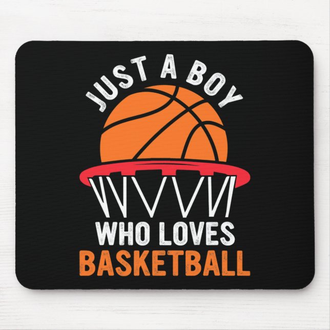 Tapis De Souris Basketball Amusant Pour Les Garçons - Juste Un Gar (Devant)