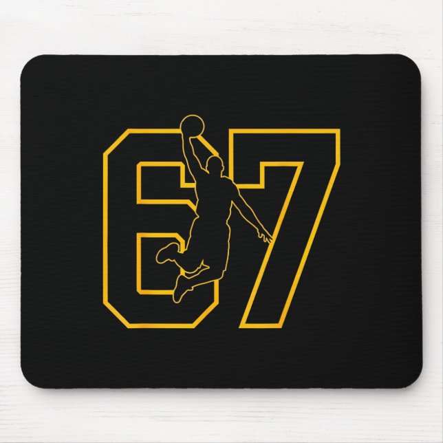 Tapis De Souris Basketball Drip Number 67 Basketball Player  (Devant)