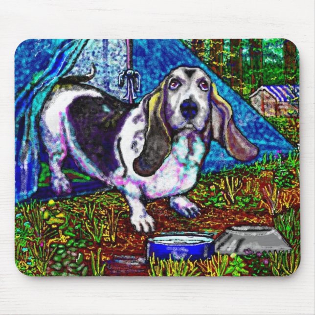 Tapis De Souris Basset Mousepad campant (Devant)