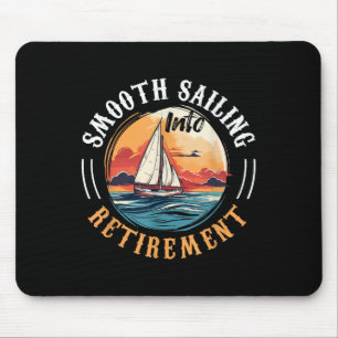 Tapis De Souris Bateau À Voile Capitaine Smooth Naviguant Vers Ret