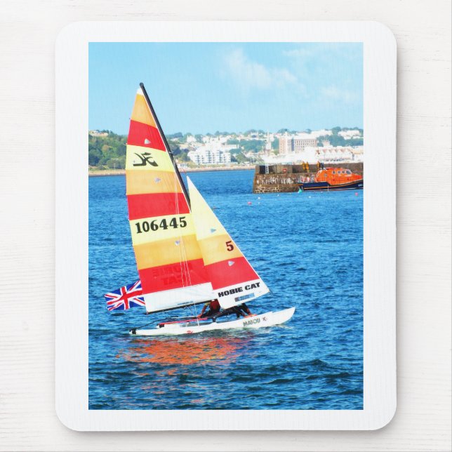 Tapis De Souris Bateau à voile Hobie à Jersey (Devant)