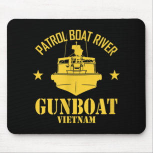 Tapis De Souris Bateau de patrouille Rivière Pbr Gunboat Vietnam V