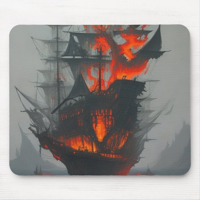 Tapis De Souris Bateau de pirates fantômes perdu (Devant)