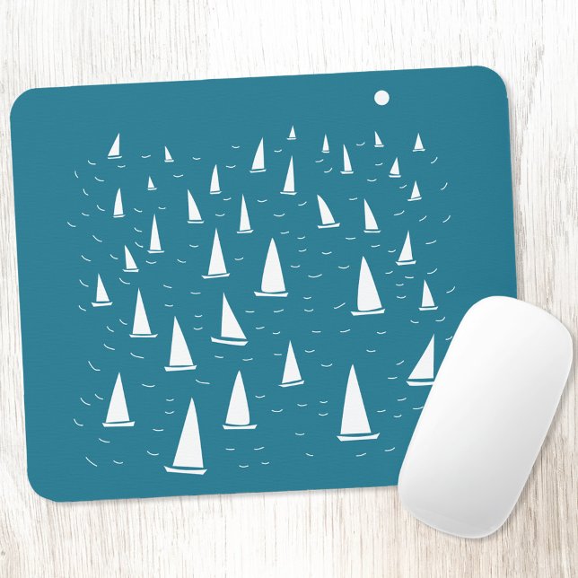 Tapis De Souris Bateau Nautique (Sailing boat regatta nautical art mousemat)