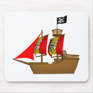 Tapis De Souris Bateau Pirate voilier Sea Ocean Boat