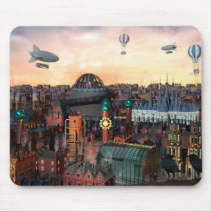 Tapis De Souris Bâtiments urbains Steampunk