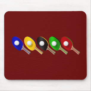 Tapis De Souris Batte de ping-pong et sports de boule de ping-pong